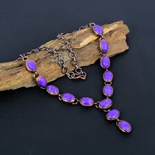 Charoite Gemstone Handmade Lovely Copper Electroformed Jewelry Necklace