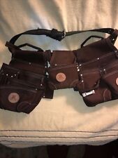 20-379 Sued Leather Tool Belt, Bag, Carpenter, Construction, Framers, Handyma...