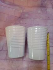 2 X Vintage Ceramic Ribbed Planter Pots Made in Germany Minimalist Decor - Toronto - Canada