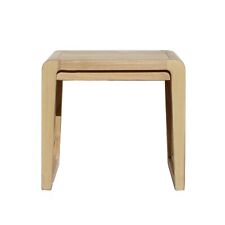 Light Natural Raw Wood Minimalist Lattice Pattern Stool Table cs6049 - San Mateo - US