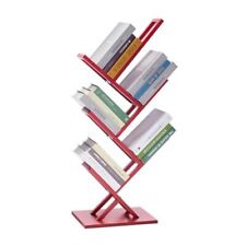 5 Tier Tree Bookshelf, Wisdom Tree Bookshelf, Modern Corner Book Shelfe, Red - Miami - US