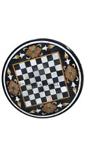 15 Marble Chess Table Top Semi Precious Stones Inlay Handicraft Work"