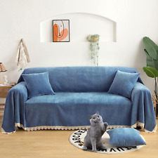 Neutral Blue Sofa Covers Soft Chenille Sofa Slipcovers Sectional Couch Covers fo - Toronto - Canada