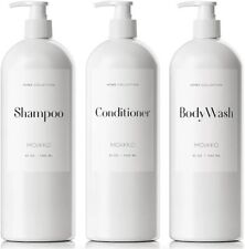 MOIIKKO Minimalist Bathroom Dispenser Trio(3) + Mystery Bonus!!-Stark White-32oz - Toronto - Canada