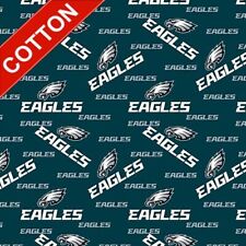 Philadelphia Eagles NFL Cotton Fabric - 58 Wide - Sold by The Yard & Bolt"