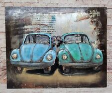 Volkswagen Beetle Car 3 – D Automotive All Metal Canvas Art Wall Decor Figure