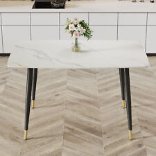 dining table metal leg Modern minimalist imitation marble SINTERED STONE top - Mumbai - India