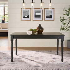 Autumn Lane Farmhouse Dining Table, Black Finish (Table only) - US