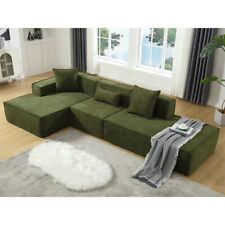 Modern L-Shaped Minimalist Modular Living Room Sofa Set w/3 Pillows Living Room - Mumbai - India