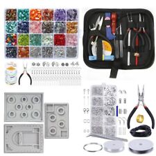 DIY Craft Jewelry Making Supplies Kit Findings Sterling Beading Repair Tools Set