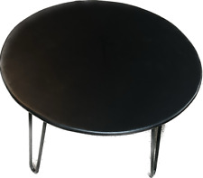 END TABLE BLACK MINIMALIST MODERN INDOOR/OUTDOOR ROUND WITH HAIRPIN LEGS - Mumbai - India