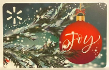 WalMart Red Christmas Ornament JOY" Snowy Pine Branch 2023 Gift Card FD-2321621"