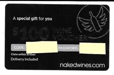 $100 gift card voucher for NAKED WINES nakedwines.com