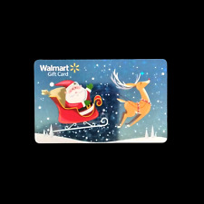 Walmart Christmas santas sleigh Foil NEW COLLECTIBLE GIFT CARD NO VALUE #8745