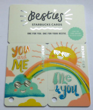 STARBUCKS Gift Card 2018 Besties - Mini Set of 2 Keychain Fobs - No Value