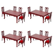 4 Sets Simulation Table and Chair Wooden Child Kids Toys Baby Doll