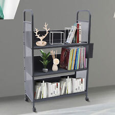 3-tier Library Book Storage Cart Office Supplies Storage Rack W/ Handles+ Wheels - Toronto - Canada