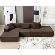 Modern L-Shaped Minimalist Modular Living Room Sofa Set w/3 Pillows Living Room - Rowland Heights - US