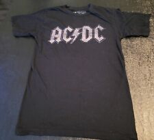 AC/DC Distressed Logo Black T-Shirt Next Level Apparel Adult S