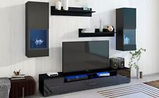 Minimalist 7-Piece Floating TV Stand Set, High Gloss Wall Mounted Entertainment - Toronto - Canada