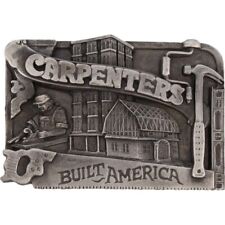 New Carpentry Wood Tool Carpenter Builder Construction NOS Vintage Belt Buckle