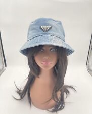 New Full Inclusion Denim Prada Milano Bucket Hat SZ M- Free Gift With Purchase