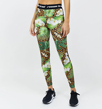 New Reason Clothing Brand NYC Small S Leopard Tropical Stretch Active Leggings