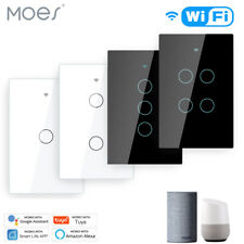 MOES 1/2/3/4 Gang Smart Light Switch WiFi RF Wall Touch Timer Alexa Google APP - Monroe Township - US