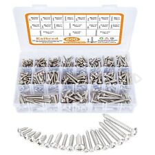 600Pcs Wood Screws Assortment Kit 4#6#8#10#12 Phillips Pan Head Stainless Ste - Lathrop - US