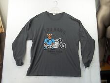 Tru Hawg Imma Rida Clothing Co Mens Gray Graphic Long Sleeve T Shirt Size 3XL