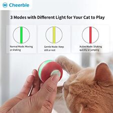 Automatic Cat Toy Interactive Cat Ball, Rechargeable, Safe and Durable 360 Red - Miami - US