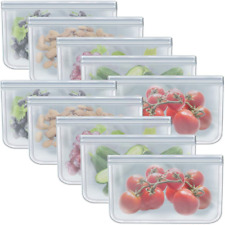 1/2 Gallon Freezer Bags Reusable Ziplock Food Storage For Vegetable, Liquid
