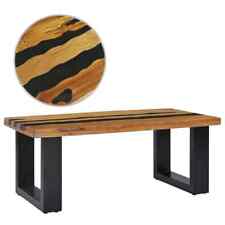 Coffee Table 100x50x40 cm Solid Teak Wood and Lava Stone