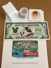 DISNEY GIFT CARD, WALT DISNEY DOLLARS $1 1991 RARE PRESSED COIN+++ -ESTATE SALE!