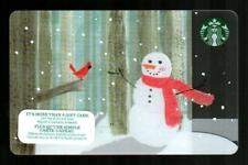 STARBUCKS ( Canada ) Snowman and Cardinal 2015 Gift Card ( $0 )