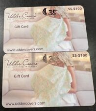 2x UdderCovers.com Udder Covers Gift Cards - $35.00 Each / $70.00 Total Baby