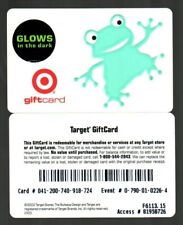 TARGET Tree Frog ( 2003 ) Glow-In-The-Dark Gift Card ( $0 ) V2 - RARE