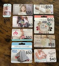 Baby Gift Cards - Custom Snappies, Eskimo Kids, Seven Baby, Ruffle Bums + MORE