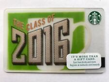 Starbucks Gift Card Class of 2016 Unused Pin Intact No Value 6119