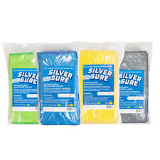 12 Pack of Silversure Antimicrobial Treated Microfiber Cleaning Cloths - 12 x 12