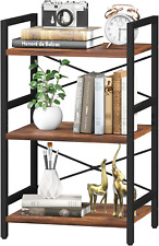 Bookshelf Small Book Shelf, Solid Industrial 3 Tier Shelf Bookcase, Short Book C - US