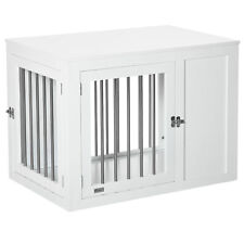 PawHut Furniture-Style Dog Crate End Table w/ 2 Doors, for Medium Dogs