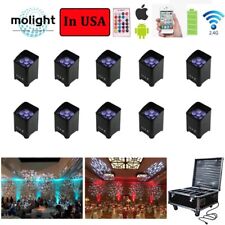 RGBWA+UV Battery Powered Wireless Wash Par DJ Up Light 6LEDs Wedding Uplightings - US