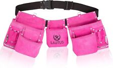 LAUTUS Pink Tool Belt/Pouch/Bag, Carpenter, Construction, one size,