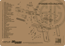 Sig Sauer P365 XMACRO Schematic Handgun Mat FDE