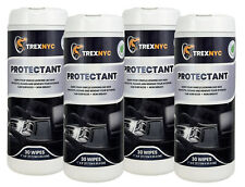 TrexNYC Protectant Wipes, Protect Car Surfaces & Fight Cracking & Fading, Pack4