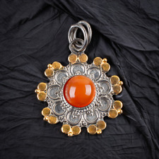 Handmade 925 Sterling Silver Jewelry Pendant Carnelian Gemstone Pendant