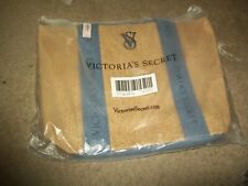 VICTORIA'S SECRET Straw Beach/Tote Bag Denim Handles SUMMER 2024 NEW IN PKG