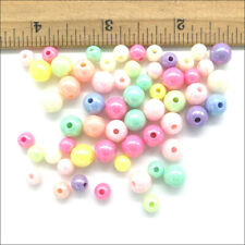 100X AB Spacer Bead Acrylic Loose Beads Kid Jewelry DIY Accessories 6mm 8mm