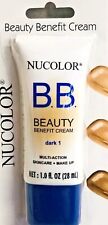 Nucolor B B Beauty Benefit Cream Dark 1 -Multi-Action Skin Care Make Up.